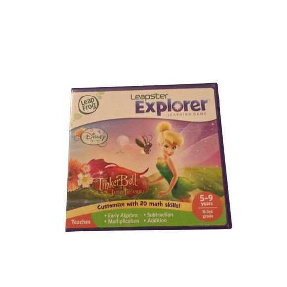 LeapFrog Leapster Explorer Learning Game Disney Tinkerbell & the Lost Treasure - Picture 1 of 4
